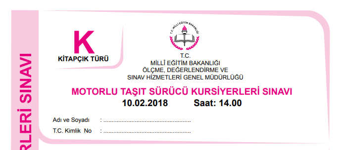 10 Şubat 2018 Ehliyet Sınav Soruları Çöz