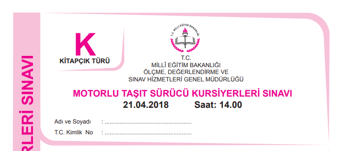 21 Nisan 2018 Ehliyet Sınav Soruları Çöz
