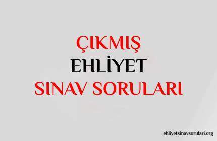 2021 Ehliyet Sınav Soruları