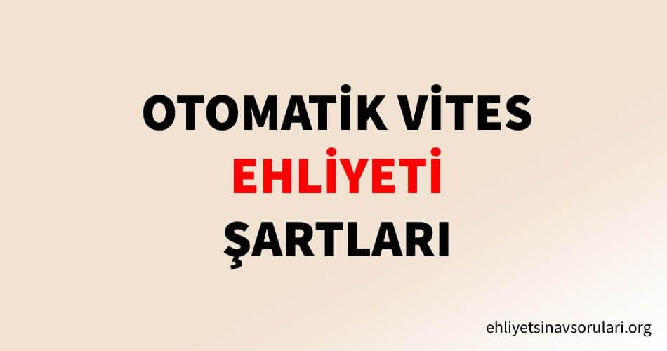 Otomatik Vites Ehliyeti Alma