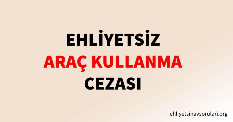 Ehliyetsiz Araç Kullanma Cezası 2025