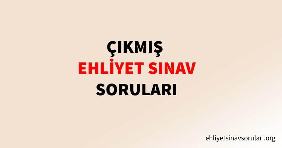 30 Kasım Ehliyet Soruları