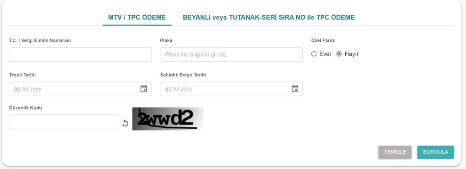 trafik cezasi ödeme islemleri