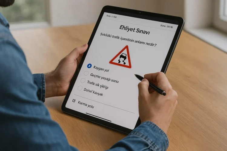 ehliyet test tablet uygulama